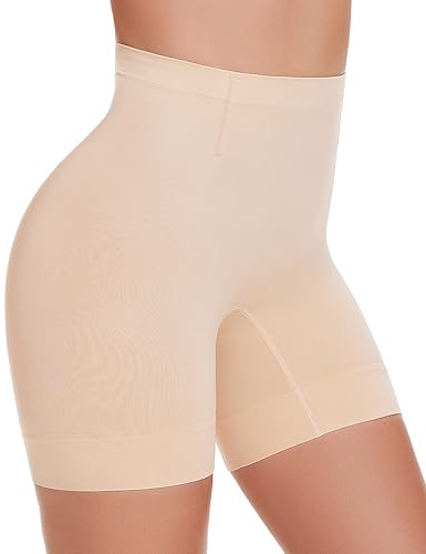 SIMIYA Shapewear for Women Tummy Control Knickers, Mid-Waist Seamless Body Shaper, Shaping Underwear Shorts for Under Dresses, Hold Me In Pants with Bottom Lift Beige