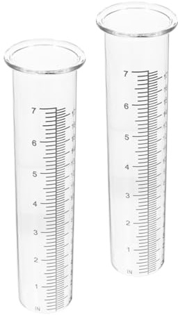 ibasenice Lot de 2 Tubes Pluviomètres Antigel 18 CM en Plastique Solide Graduation Claire Remplacement Précis pour Mesure des Précipitations en Extérieur Jardin et Pelouse Tube de