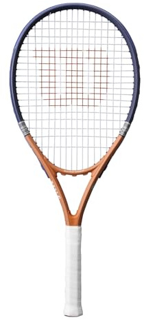 Wilson Racchetta da Tennis Roland-Garros 2026 Elite, Con Tecnologia Volcanic Frame per Maggiore Stabilità, Bilancia Potenza e Sensibilità, Blu Navy/Arancione, Grip 3