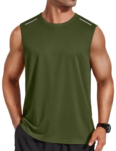 COOFANDY Camiseta de tirantes para hombre, transpirable, para verano, cuello redondo, gimnasio, fitness, culturismo, camiseta sin mangas, para hombre