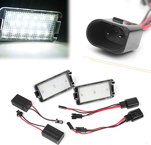 GZYF 1 par de luces LED de 12 V para matrícula de coche, para exterior, para marco de matrícula trasera, impermeables, a prueba de lluvia para Seat Cordoba 1993-2008