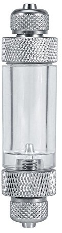 Asixx Aquarium CO2 Blasenzähler, CO2-Blasenzähler mit Non-Return-Funktion aus Aluminiumlegierung und Acryl, Einzel/Doppelkopf(Doppelkopf)