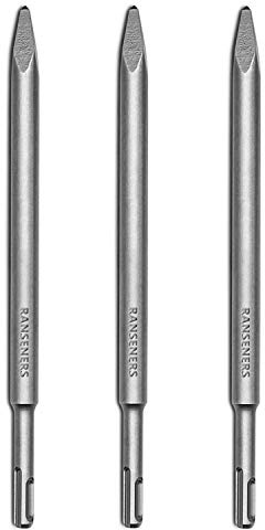 RANSENERS SDS-Plus Meißel Spitzmeißel 3er Set, 25cm, universell einsetzbar, Aus supergehärtetem Stahl