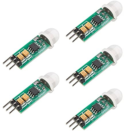 Jopto 5PCS HC-SR505 Mini Detector de Sensor de Movimiento Humano PIR Infrarrojo Compatible con Arduino