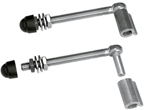 LOCINOX Torbandset für Gartentore, M12, Edelstahl, 150 mm, 2 Stück | 11 mm Dornmaß | Inkl. Anschweißteile aus Rohstahl | Einstellbare Toraufhängung | Komplettes Set für einen Torflügel