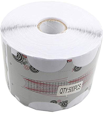 zalati Nail Forms - 500 soportes de papel para extensión de uñas, guía de números marcados para uñas acrílicas de gel