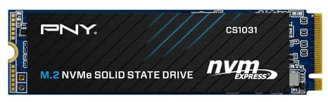PNY CS1031 500GB PCIe Gen3 x4 NVMe M.2 2280 Internal SSD