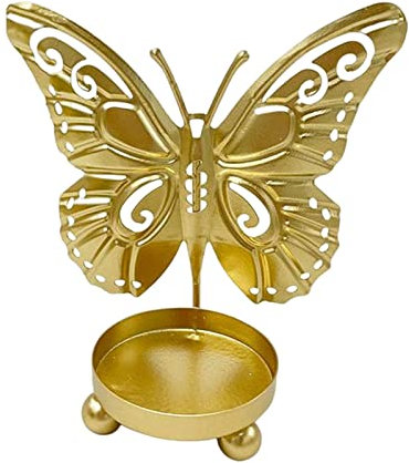 HEXEH Kerzenhalterhalter Kreativer Kerzenhalter, Geschnitzte Teelichthalter, Schattenornament for Tafelaufsätze, Esszimmer, Hochzeitsdekoration Kandelaber (Color : Gold)