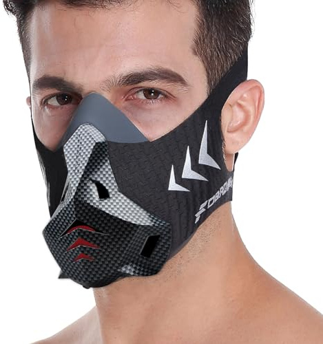 FDBRO Sportmaske Pro Höhensimulation Übungsmaske für Fitness, Laufen, Widerstandstraining, Kardio