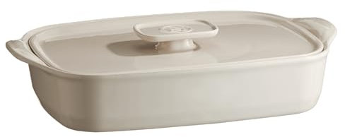 Emile Henry PIATTO GIUSTO MEDIO RECT. PIATTO+COPERCHIO 14,2 x 9,1|ARGILLA