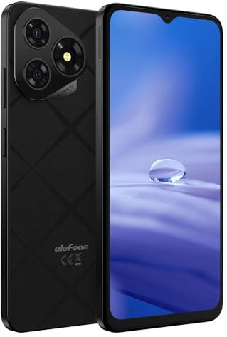 Ulefone 4G Téléphone Débloqué Android 14 Note 19, Emplacement pour 3 Cartes, Octa-Core 6Go+32Go (512Go Externe), Smartphone Dual SIM, 6,56'' HD+, Caméra 8MP+5MP, Déverrouillage Facial GPS Noir