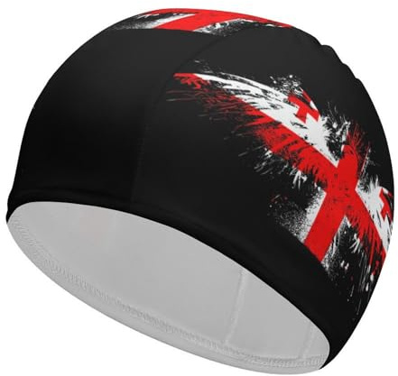 Badekappe mit griechischer Flagge für Damen und Herren, wasserdicht, für Erwachsene, Badekappe für langes und kurzes Haar