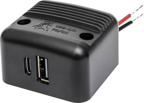 ProCar Aufbau-Power USB-C/A Doppelsteckdose PD/QC max 30 W 12 V, 24 V