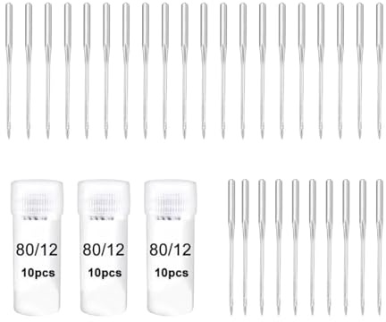 30 Pcs Size 75/11 Embroidery Sewing Machine Needles, 130/705H HAx1 Universal Regular Sewing Machine Needles Compatible with Brother
