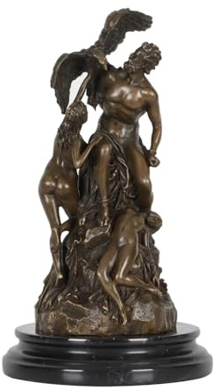 Statua in bronzo antico legato a Prometeo – Scultura artistica di mitologia greca, regalo unico per la decorazione della casa per appassionati di mitologia e collezionisti d'arte, perfetta da esporre