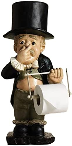 Toilet Roll Holder, Spoof Toilet Butler Resin Nose Pinch Ornament Roll Resin Ornament Toilet Paper Holder