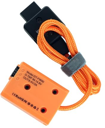 Culnflun Batería ficticia DT-FW50 D-Tap a NP-FW50 Carga rápida y alimentación Estable para A7/A7M2/A7R2/A7S2/A6000/A6300/A6500/A5000/A5100 Grabación de vídeo Transmisión en Vivo y