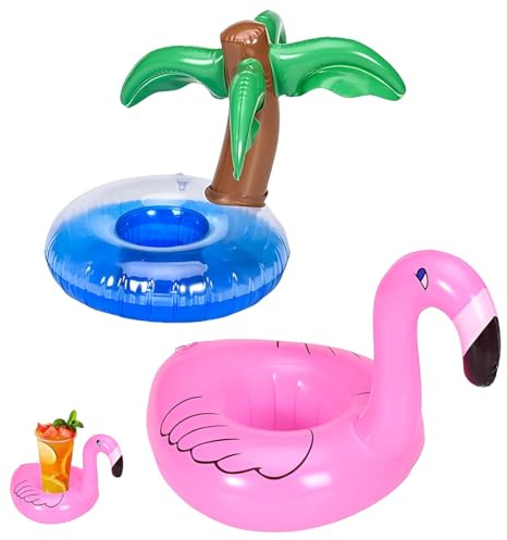 LAKPYN 2 Stück Getränkehalter Pool, Getränkehalter Aufblasbare, für Sommer Beachparty Pool Hawaii Party