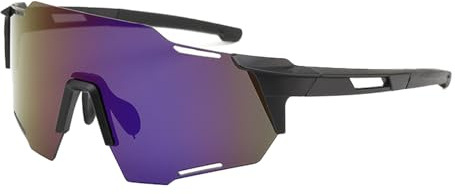 Lunettes Demi-Monture Polarisées Sport,Lunettes de vélo lunettes de soleil anti-poussière coupe-vent lune,Sable Adapté à des activités telles que la course à pied cyclisme sur route et pêche