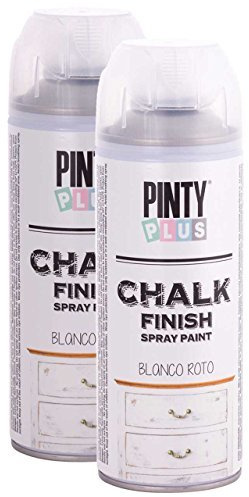 Chalk Finish Spray Paint - 11.8oz Water Based, Ultra Matte. Made With Real Chalk. Multiple Applications Including Furniture & Arts and Crafts. CK788 Broken White