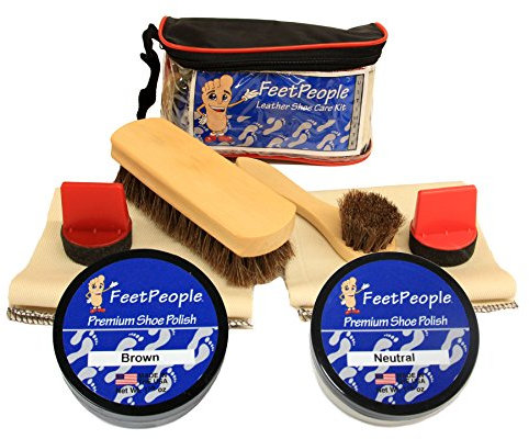 FeetPeople Ultimate Lederpflegeset mit Reisetasche, Braun/Neutral, Einheitsgröße