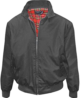 Knightsbridge Harrington, giacca da uomo stile retrò, giacca bomber, molti colori XS-3XL, Castlerock-grigio, XXL