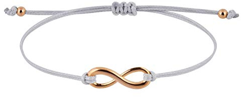 StarAppeal Unendlichkeit Infinity Liebe Freundschafts Armband, Mit Perlen in Silber und Gold, Größenverstellbar, Für Mädchen und Damen, Handmade