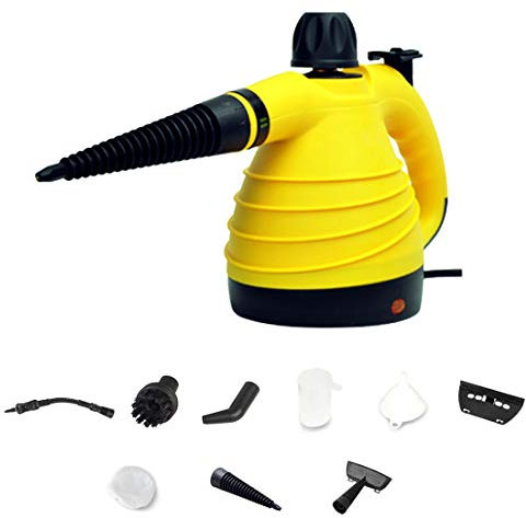 LTLWSH Pulitore a Vapore Portatile, Pulitori a Vapore Portatili Multiuso con 9 Accessori per Rimuovere Macchie, Moquette, Tende, Seggiolini Auto, Cucina, Cimici, Pavimento