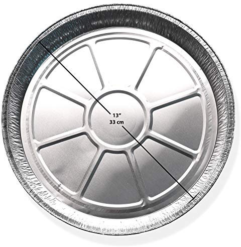 Premium Products Corp. Disposable Drip Pans - 10 Pack -13 Inch by 1 Inch Large Round Drip Pans - Perfect for Large Big Green Egg, Kamado Joe Classic Joe, Acorn & Weber Grills & Smokers