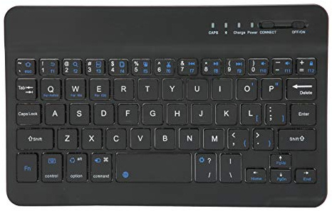 Kuuleyn Tastiera Bluetooth, Tastiera wireless, Tastiera portatile, Tastiera portatile, Mini tastiera, Tastiera Bluetooth wireless sottile e leggera Adatta per Android IOS WIN Nero