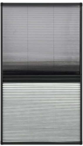 vidaXL Mosquitera Plisada para Ventanas Red Rejilla contra Insectos Moscas Cortina Plisada Verano Fácil de Colocar Aluminio con Sombra 80x160 cm