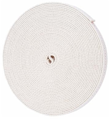 10m Docht für Öllampen, Baumwolle Flache Öllampendocht, 0,9/1,1/1,3/2,5 cm Breit, Lampendocht für Gartenfackel, Laterne, Petroleumlampe, Öllampe Beleuchtung