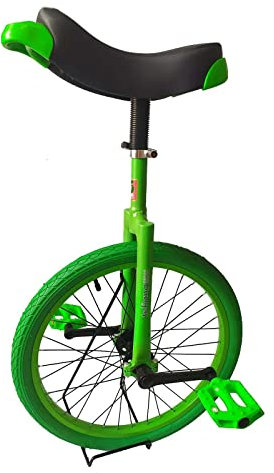 Gelb/Grün Einräder für Erwachsene Kinder, Stahlrahmen, 50,8 cm (20 Zoll), robustes Einrad-Laufrad für Teenager, Frauen, Jungen, Mountain Outdoor