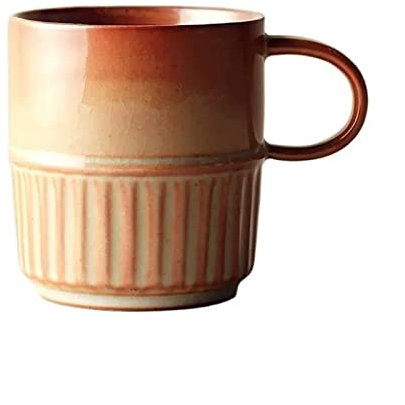 HASMI Kaffeetassen Handgefertigte Keramiktasse Einfache Retro-Rohkeramiktasse Paartasse Büro-Trinkbecher for Kaffee-Milch-Getränke Mug (Color : B)