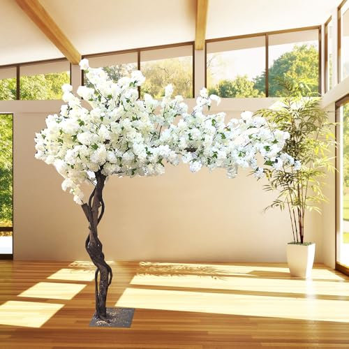 Árbol de Cerezo en Flor Artificial Decoración Floral Simulación Árboles de Cerezo en Flor Árbol de los Deseos japonés para Boda Evento Fiesta(1.8x1.2m)