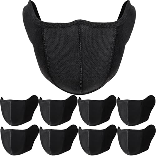 Mumucove 9 Pack Winter Half Face Mask Motorcycle Face Balaclava for Men Half Ski Mask for Running Riding Snowboarding Motorcycle Hiking and Outdoor Activities