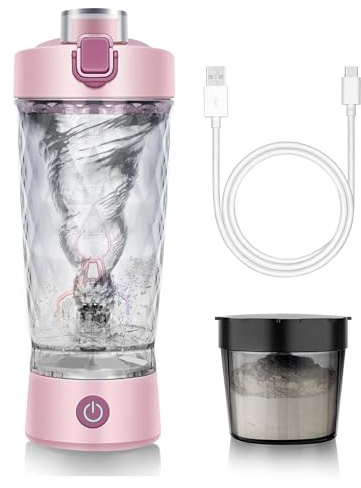 mountop Bouteille Mélangeuse Électrique 650ml - Mixeur Portable USB Rechargeable pour Shakes Protéinés et Repas, Stockage de Compléments Intégré, Matériau Sans BPA - Idéal Sport/Voyage