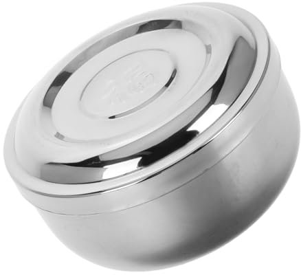 HOLIDYOYO Ciotola Acciaio Inossidabile Con Coperchio Design Isolante Per Zuppe e Piatti Caldi Perfetta Per Uso Domestico e Campeggio