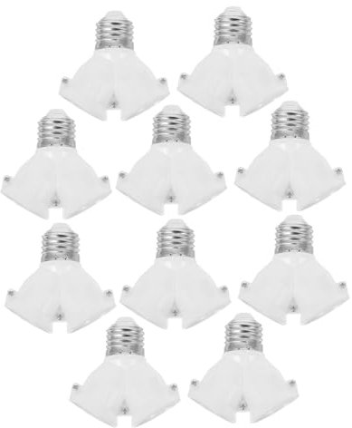 Veemoon 10pièces Adaptateur Douille à Séparateur De Lampe Multiplicateur De Lumière Accessoire Pour Résidentiels Et Commerciaux