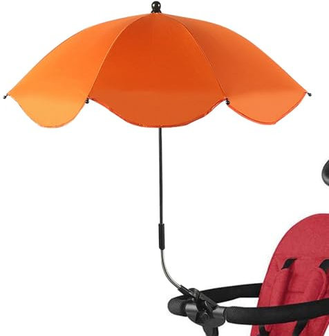 Kinderwagen Sonnenschirm | Stuhlschirm Mit Klemme | Verstellbarer Strandkorbschirm | UV-Schutz Sonnenschutz Sonnenschirm Buggys Für Terrassenstuhl, Strandkorb, Kinderwagen