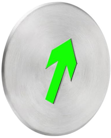 Homoyoyo Selbstleuchtendes Notausgang Schild Edelstahl Fluoreszierend Notausgangsschild Feuerwehr Fluchtweg Evakuierung Hinweisschild Nachtleuchtend Arrows