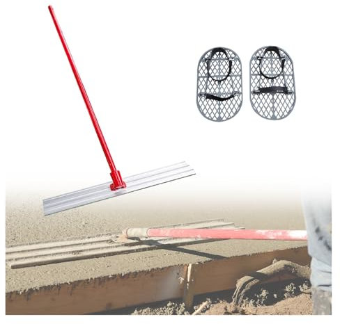 Lisseuse Beton Avec Manche Taloche À Béton En Magnésium, Kit De Taloches À Béton - Taloche De Finition À Angle Réglable, Truelle À Béton À Long Manche Outil De Lissage De Surface En Ciment(5.4 m Handl