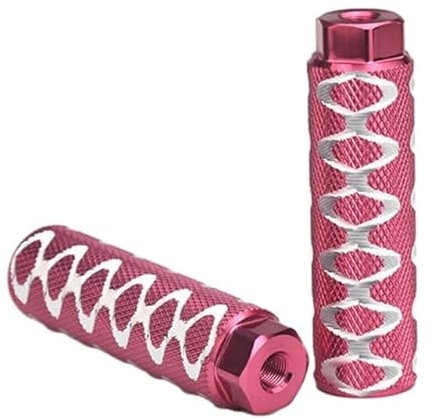 HESHUYAN FußRasten Fahrrad Peg Aluminium Legierung for BMX Fahrrad Achsen 100x28 Fahrrad Zubehör Radfahren Ersatzteile(Red)