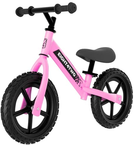 EIGHT4TWO Bicicleta sin Pedales para niño 2, 3, 4 y 5 años - Bici sin Pedales Ideal para Equilibrio - Juguetes para niños de 2, 3, 4 y 5 años. (Rosa)