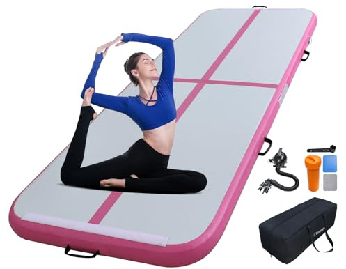Bomsea Tumbling Matten-Turnmatte Airtrack Aufblasbare Turnmatte Gymnastikmatte Aufblasbar für Zuhause Air Matte Turnen (2M/3M/4M/5M/6M zur Auswahl) - Hochwertige Luftturnmatte für Fitness & Training