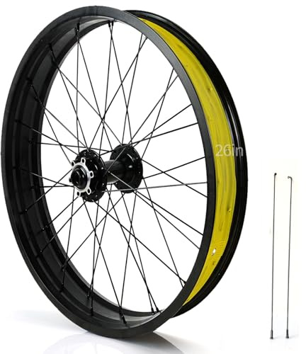 20 Zoll/26 Zoll X 4,0 Zoll Fatbike-Vorderrad Scheibenbremse Schnee-/Strandfahrradrad Steckachse 15 X 135mm 36-Loch-Naben Für 7-12-Gang-Kassette Freilauf E-Bike