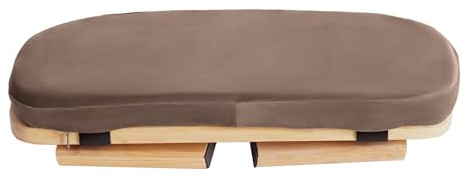 Panca da meditazione, pieghevole, ergonomica, in bambù, con comodo cuscino, per inginocchiarsi o sedersi, ideale per meditazione e preghiera