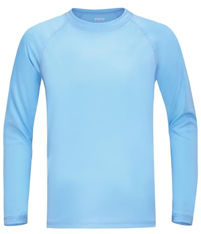 WISMBOX UV Shirt Kinder Langarm, UPF 50+ Jungen Sonnenschutz Badeshirt