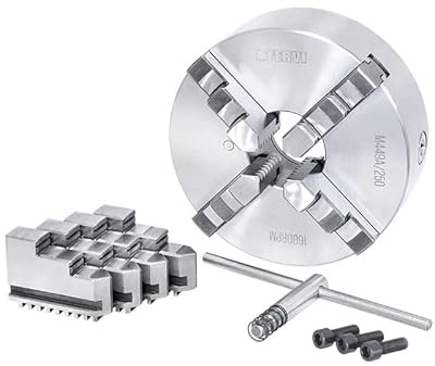 Mandrino autocentrante Fervi a 4+4 griffe di precisione per tornio FERVI M449A/320