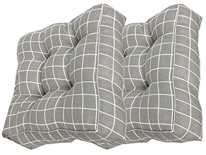 Yuly Lot de 2 coussins de chaise carrés doux et pratiques pour salle d'étude, salon, jardin, chaise de jardin, coussin rembourré confortable en coton